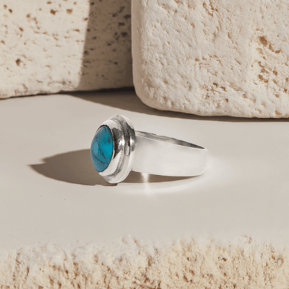 Anello Howlite Turchese - Milady Gioielli